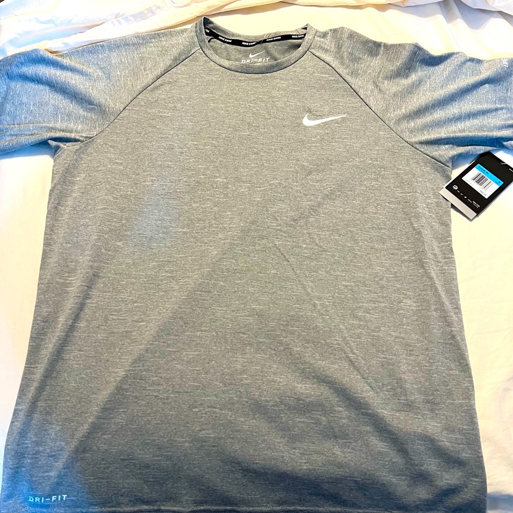 NWT Nike Swim Dri-Fit Gray Mens Sz Medium